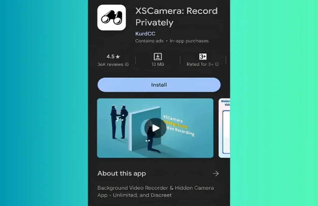 تطبيق xscamera التصوير الخفي